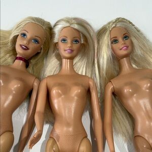1999 Barbie Doll lot of 3 dolls blonde hair